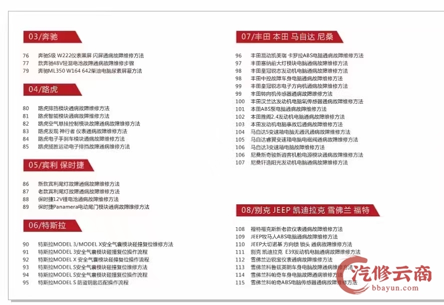 【连创-书籍】汽车电子常见故障维修及测试 彩色书+数据U盘 汇总常见实战案例: 特斯拉通用福特 大众奥迪奔驰宝马路虎保时捷宾利 丰田本田尼桑沃尔沃现代