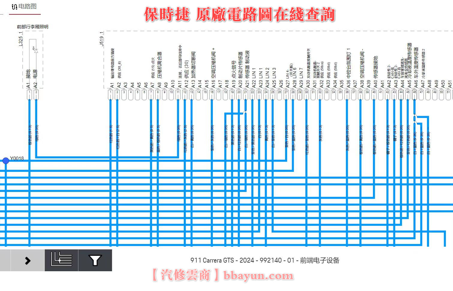 【保时捷Porsche在线查询】4S原厂 电路图 维修 配件 拆卸 安装 故障 保养 车辆信息 模块数据 资料查询